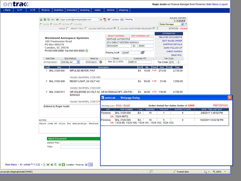 Serial Number Tracking