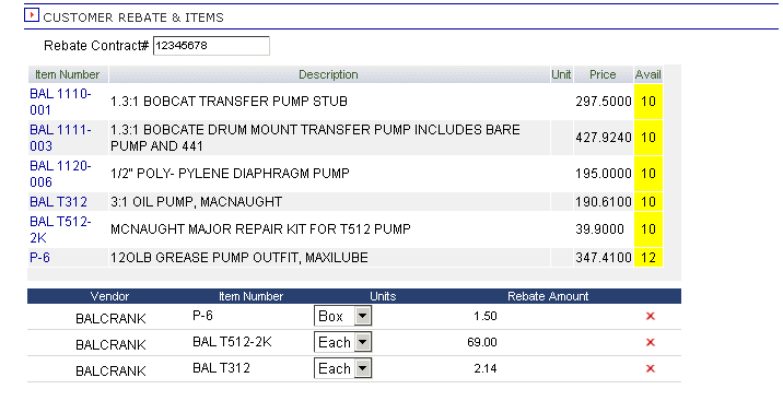 Vendor Rebates